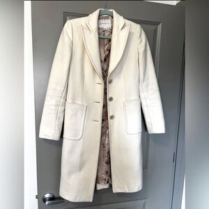 Ivory Banana Republic Wool Coat